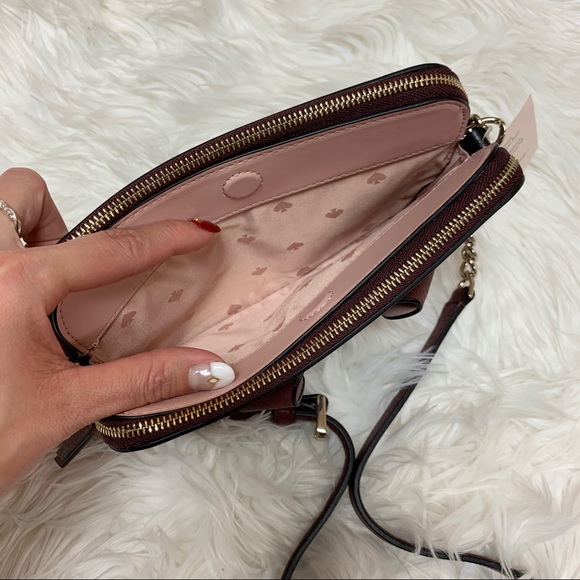 Kate Spade Small Crossbody Floral Pup Double Zip - Picture 5 of 7